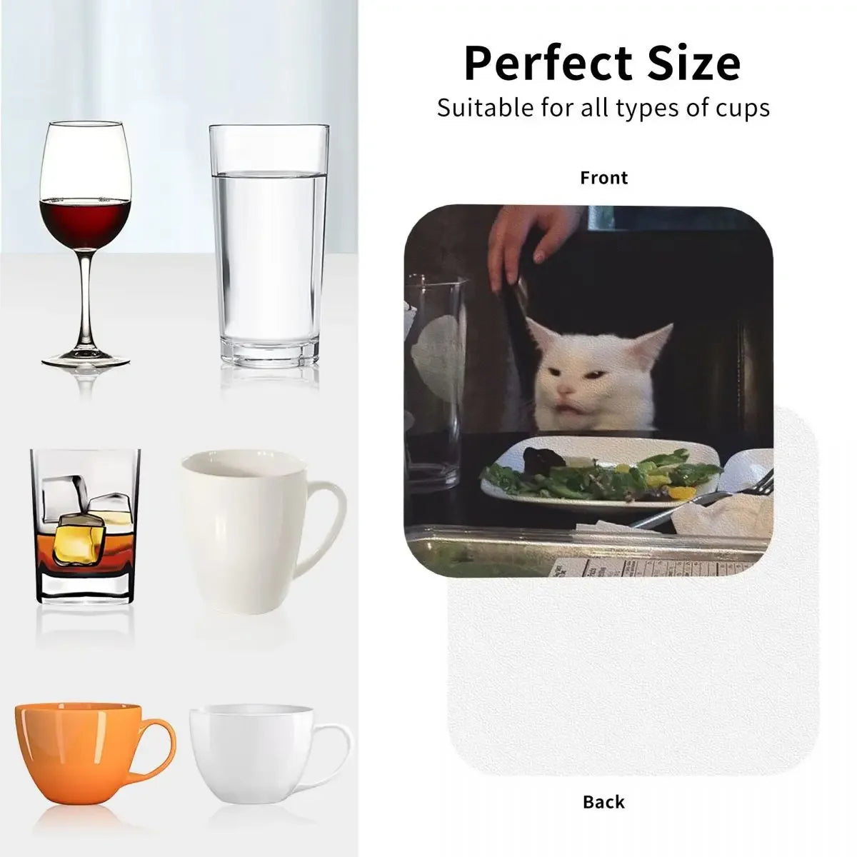 Cat Coasters Set of 4