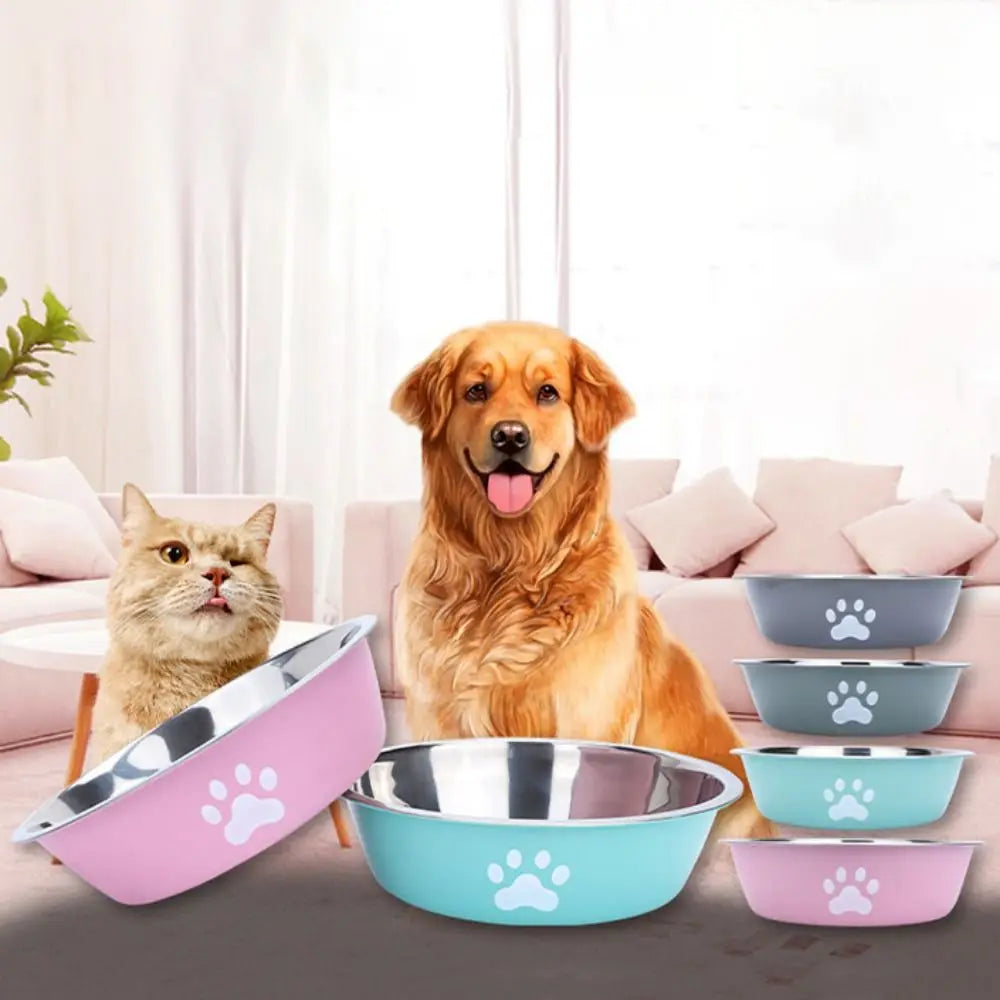 Non-slip Stainless Steel Dog Bowl - Love My Pet