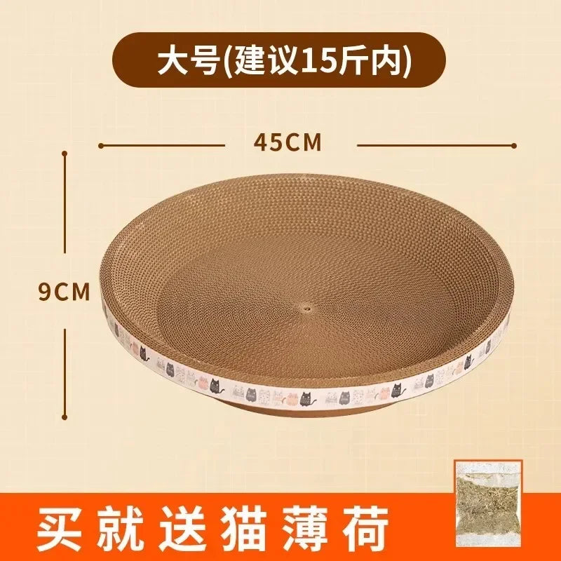 Durable Corrugated Oval Cat Scratching Board