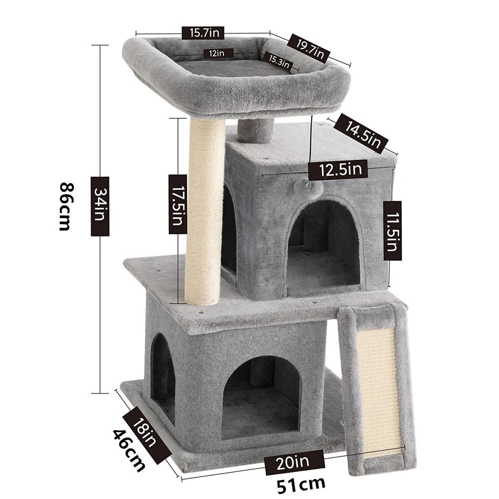 Rocket Cat Tree Condo and Multi-level Cat Scratching Post