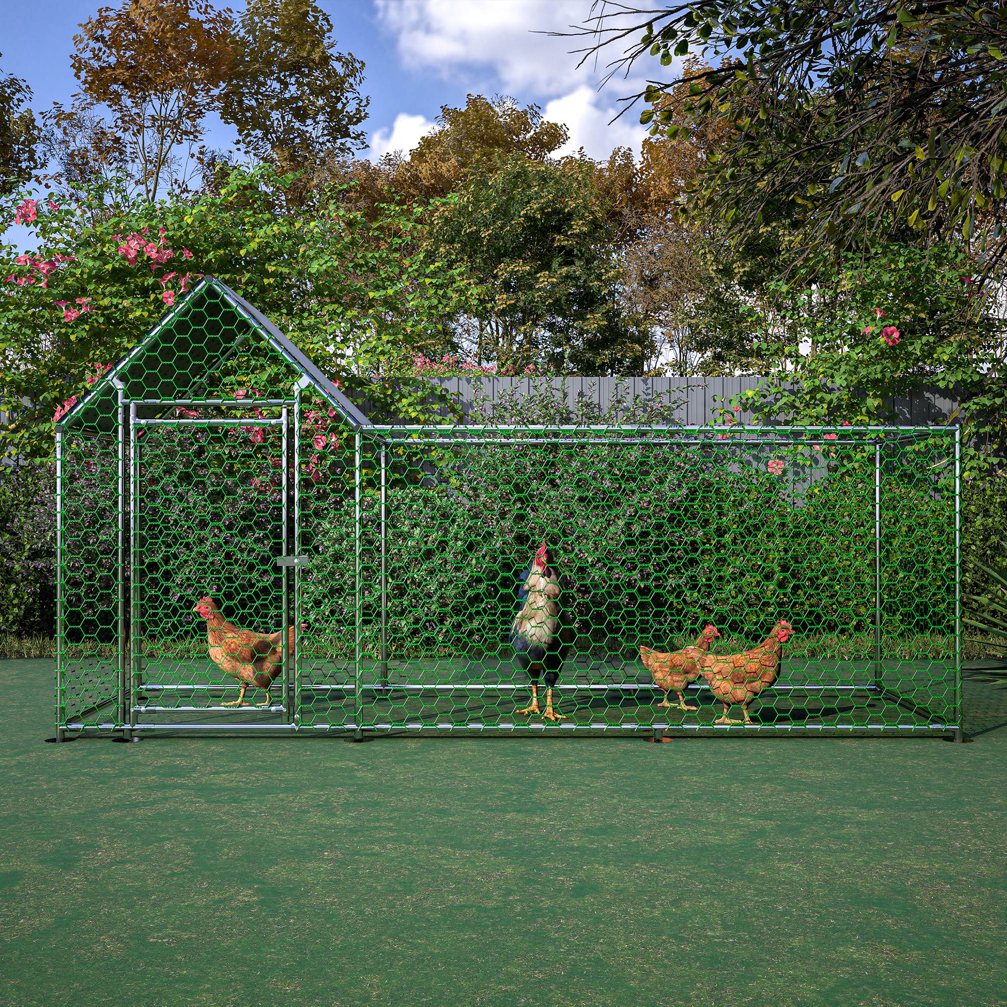 Metal Chicken Enclosure with Cover