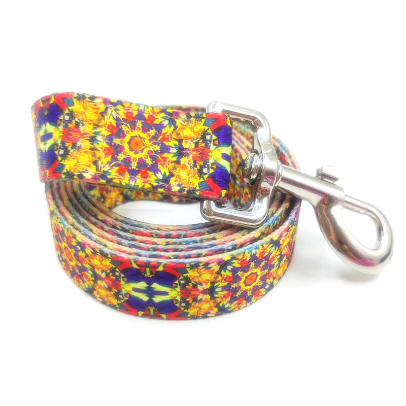 12 Styles of Bohemian Personalized Pet Collars and Leash Set