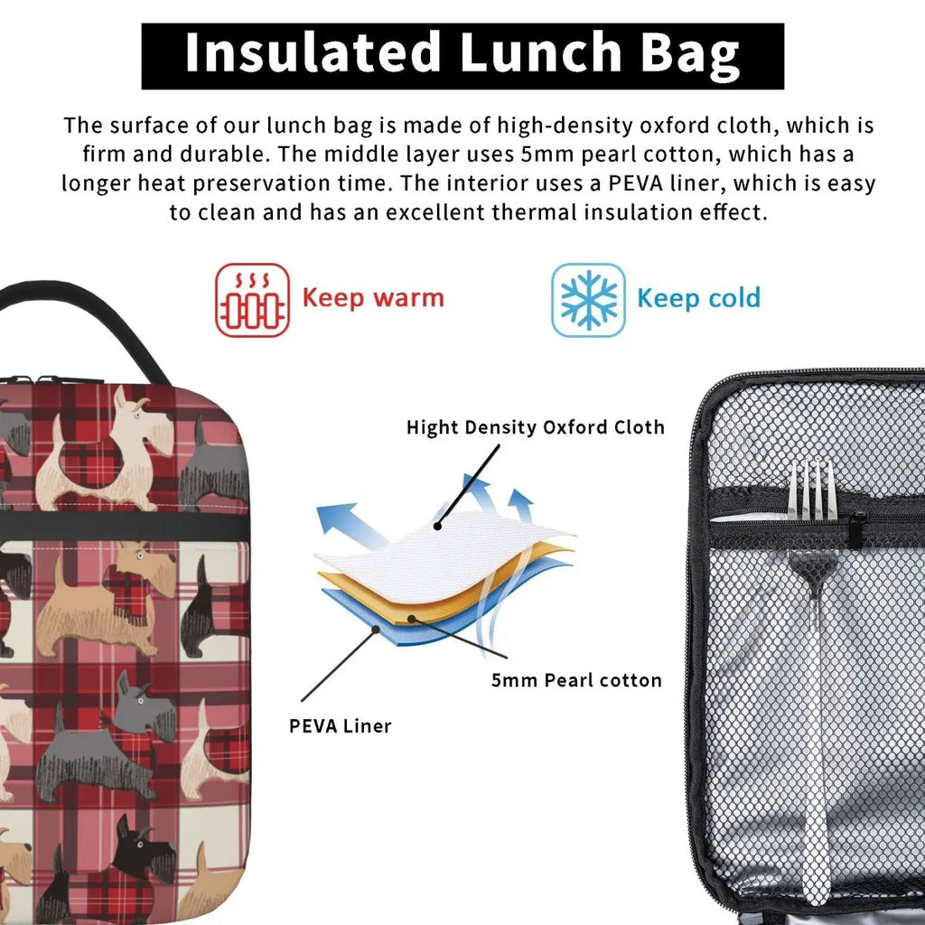 Scottish Terrier Insulated Lunch Bags