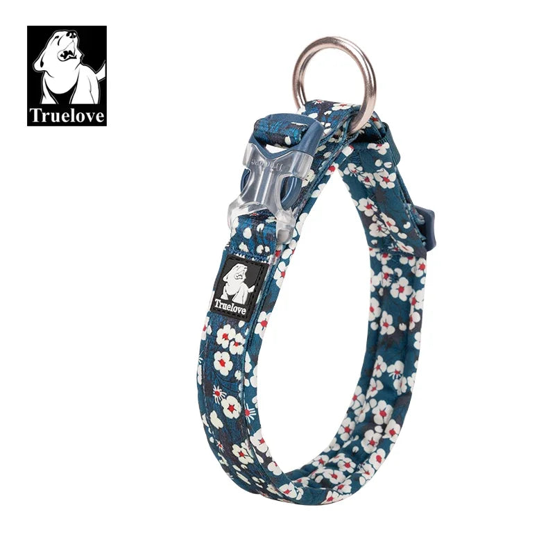 Floral Pet Collar With Padded Comfort Cushion