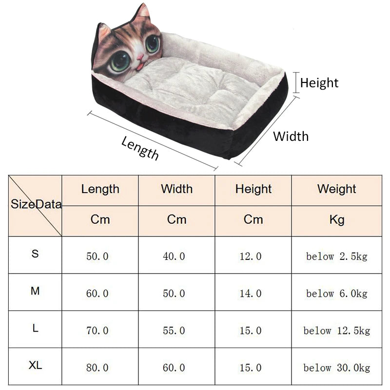 Cartoon Comfy Pet Beds - Love My Pet