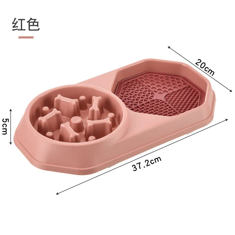 Pet feeder slow eating food bowl - Love My Pet