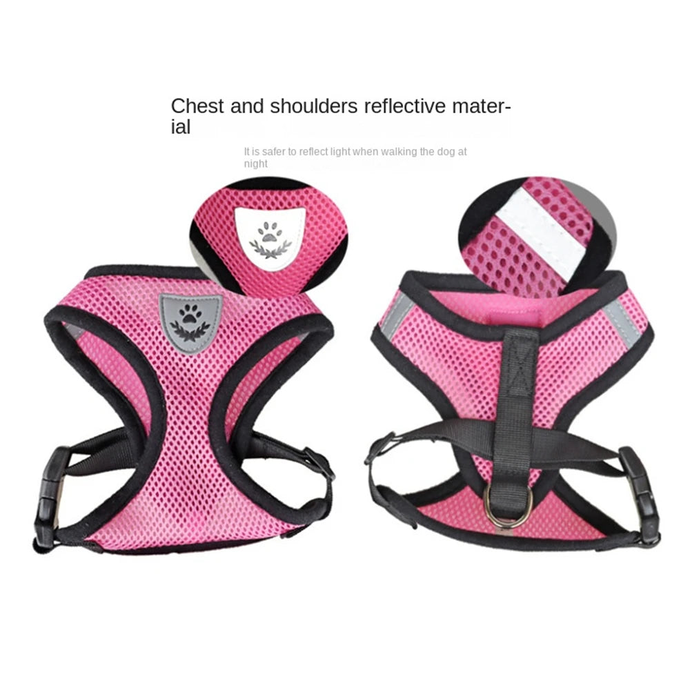 Pet Harness Adjustable Breathable Harnesses, Reflective