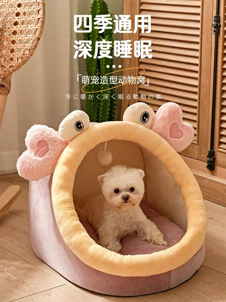 Fluffy Dog Kennel That Can washed year round.