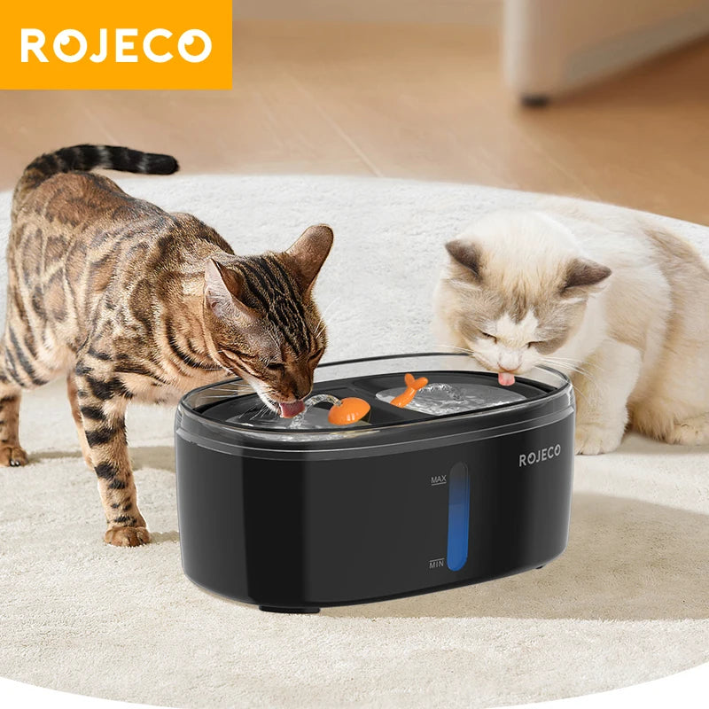 Automatic Pet Water Fountain, Dual bowls And Wireless