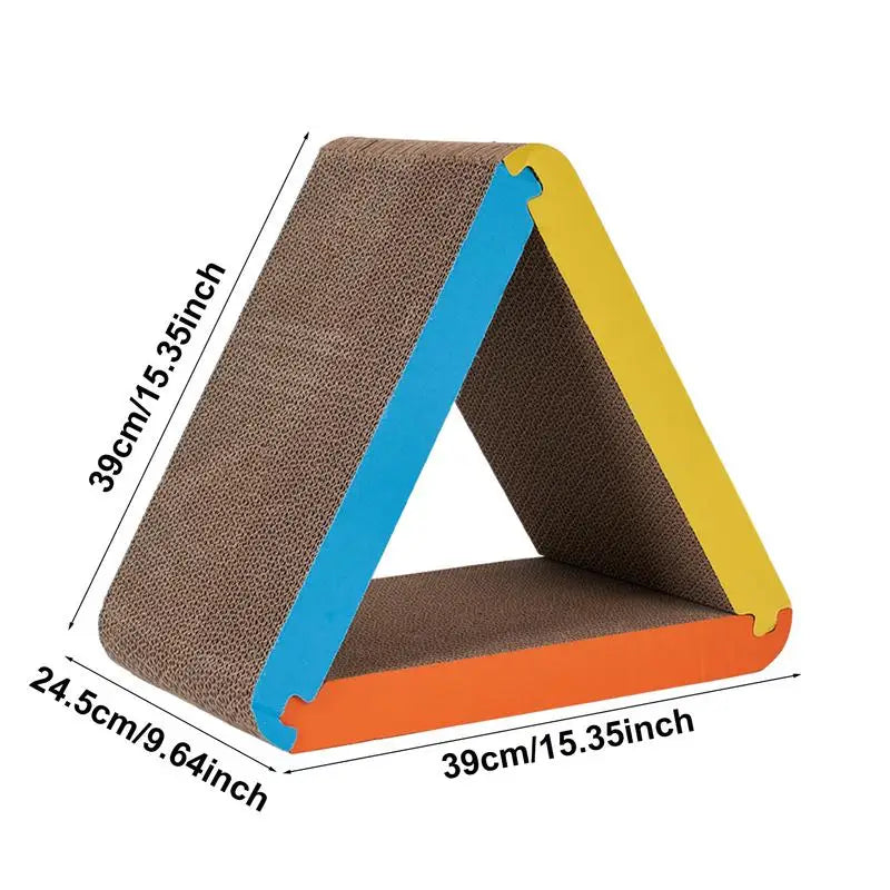 Cat Scratcher Foldable Triangle Cat Scratching Board 6 Usable Sides