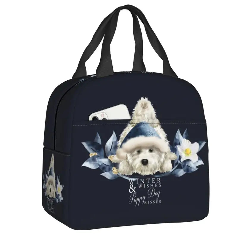 West Highland White Terrier Dog Thermal Insulated Lunch Bag