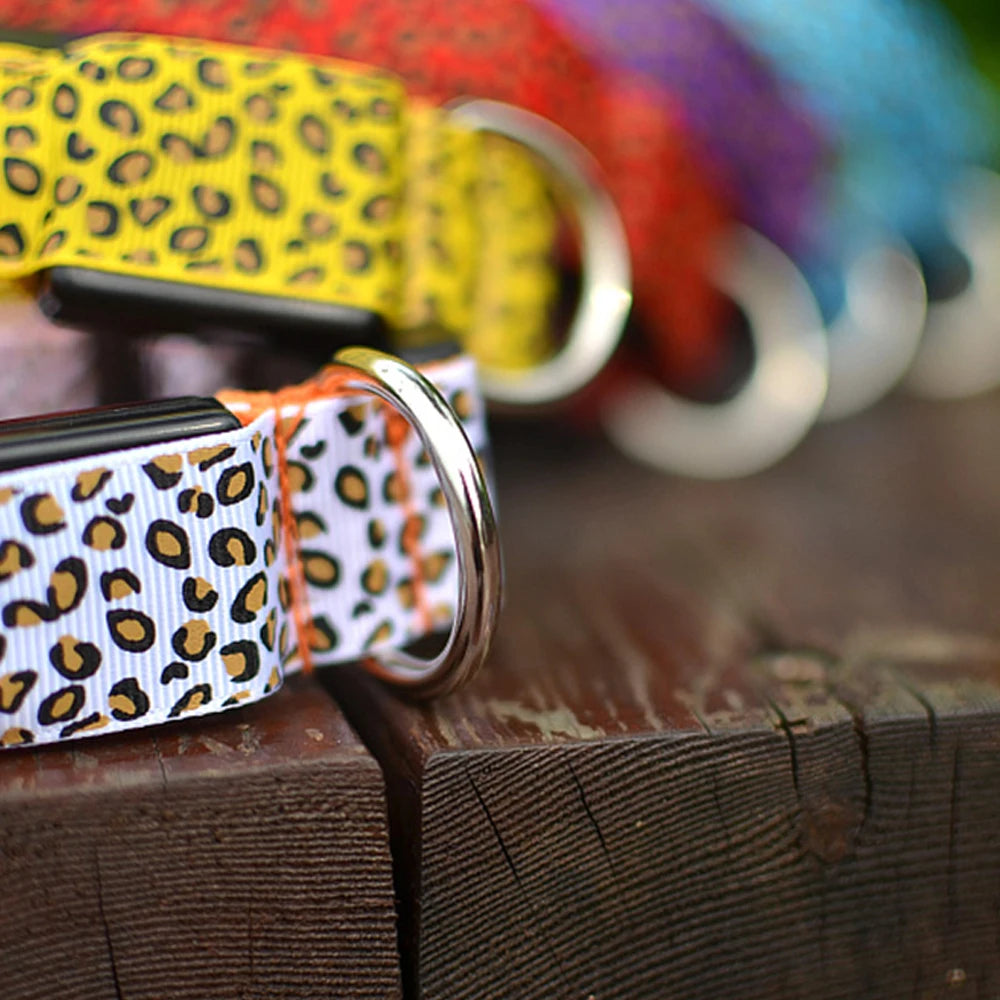 Leopard Pattern LED Glowing Pet Collar