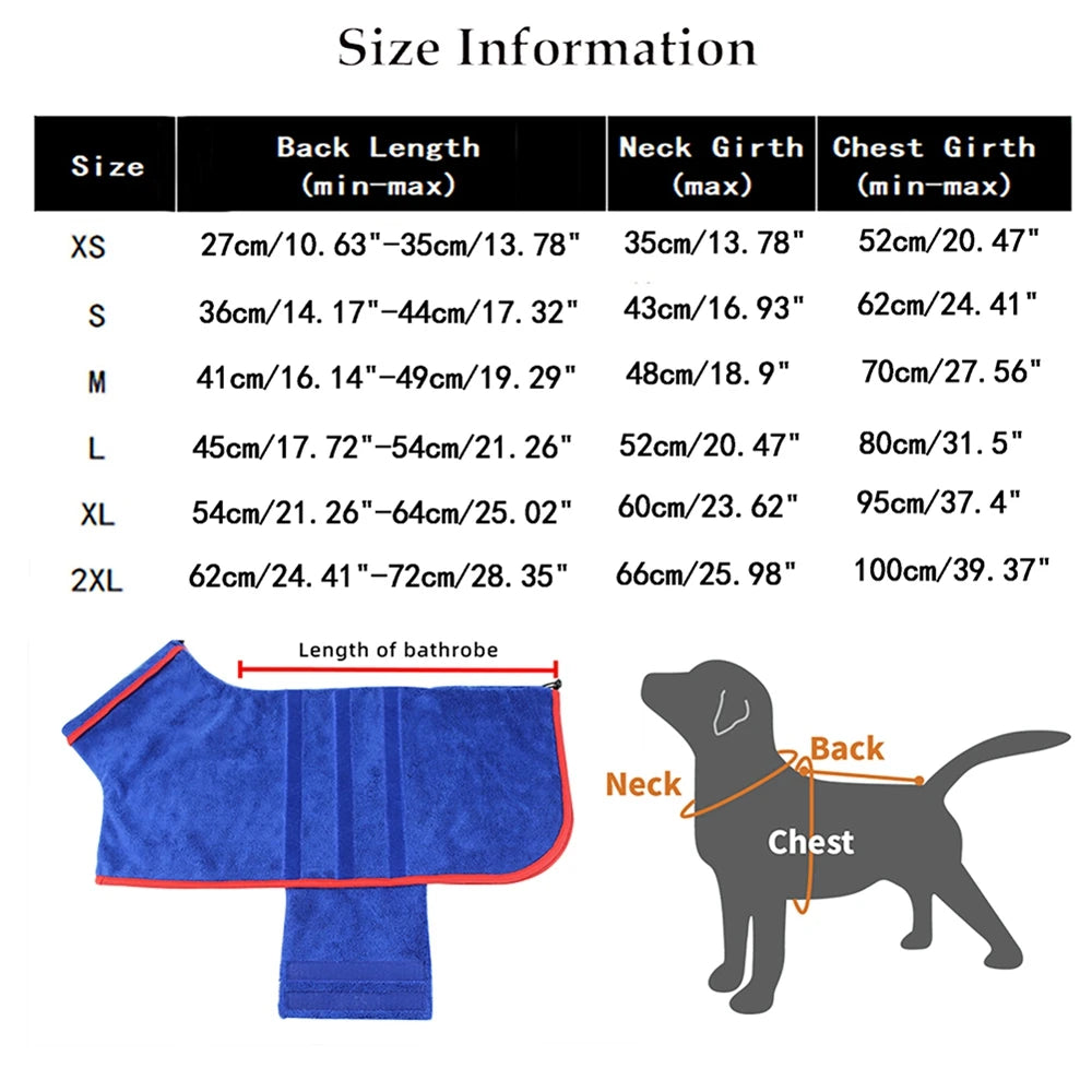 Dog Bathrobe And Towel