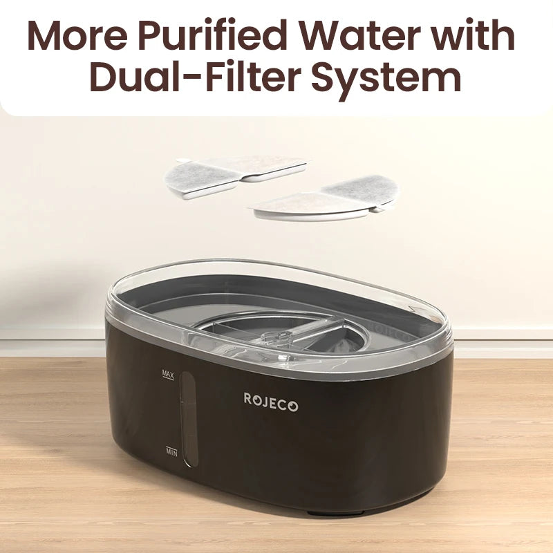 Automatic Pet Water Fountain, Dual bowls And Wireless