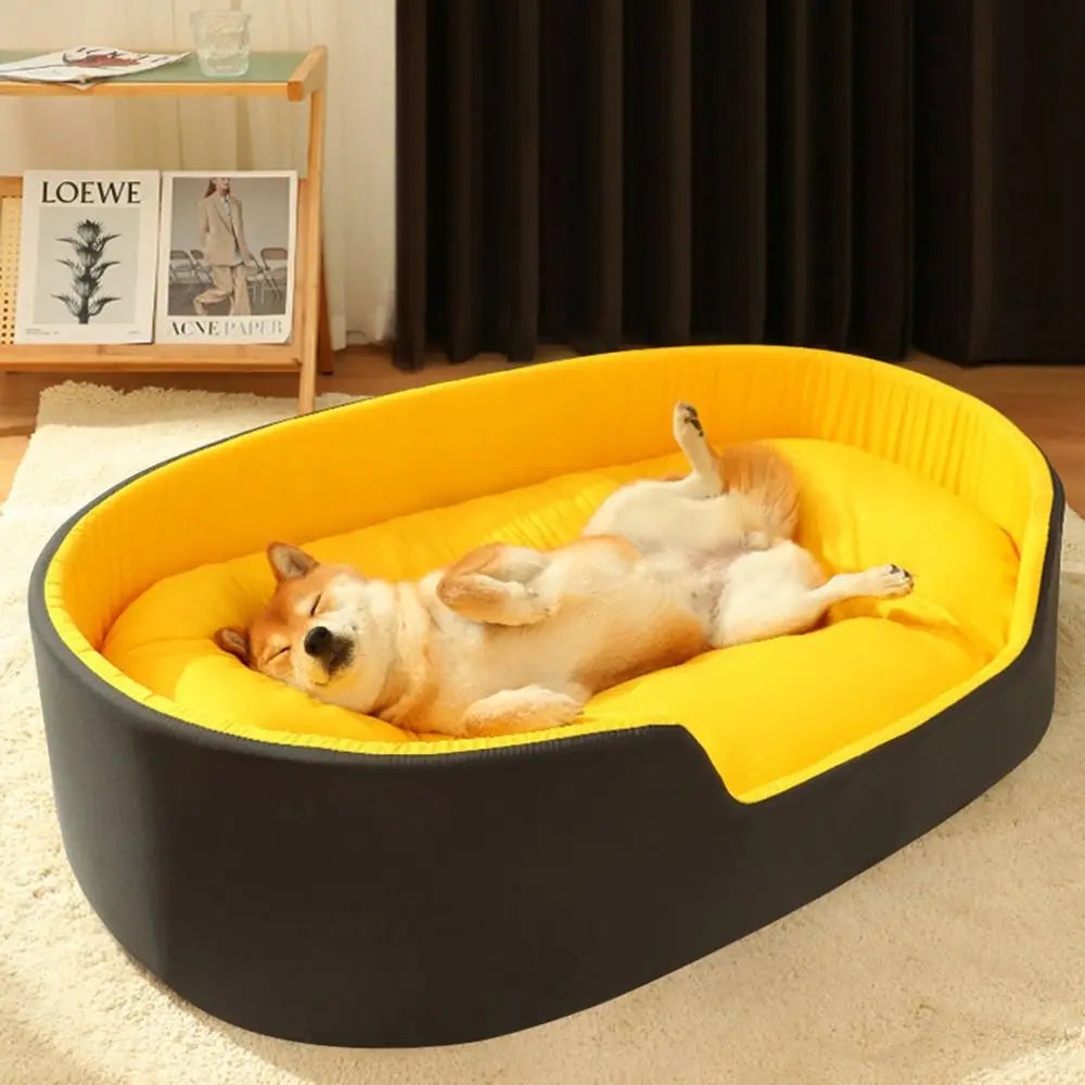 Warm Cushioned High Walled Waterproof Pet Bed