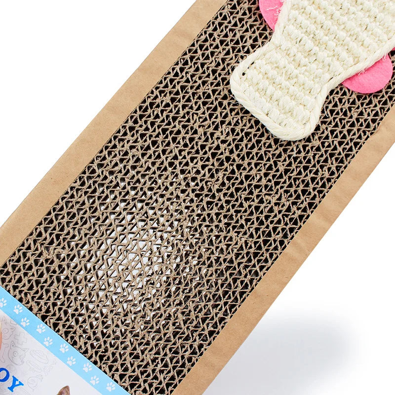 Cat Scratching Board With Cute Fish and Mouse Designs