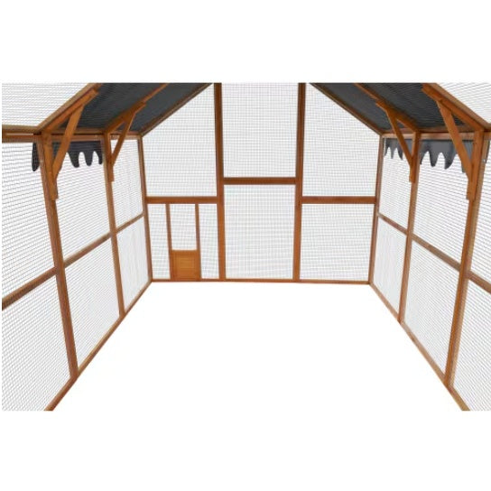 Outdoor Chicken Enclosures With Platforms, Waterproof Cover