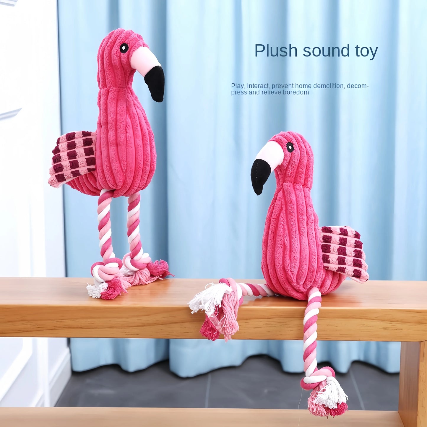 Flamingo Shape Squeaky Toys