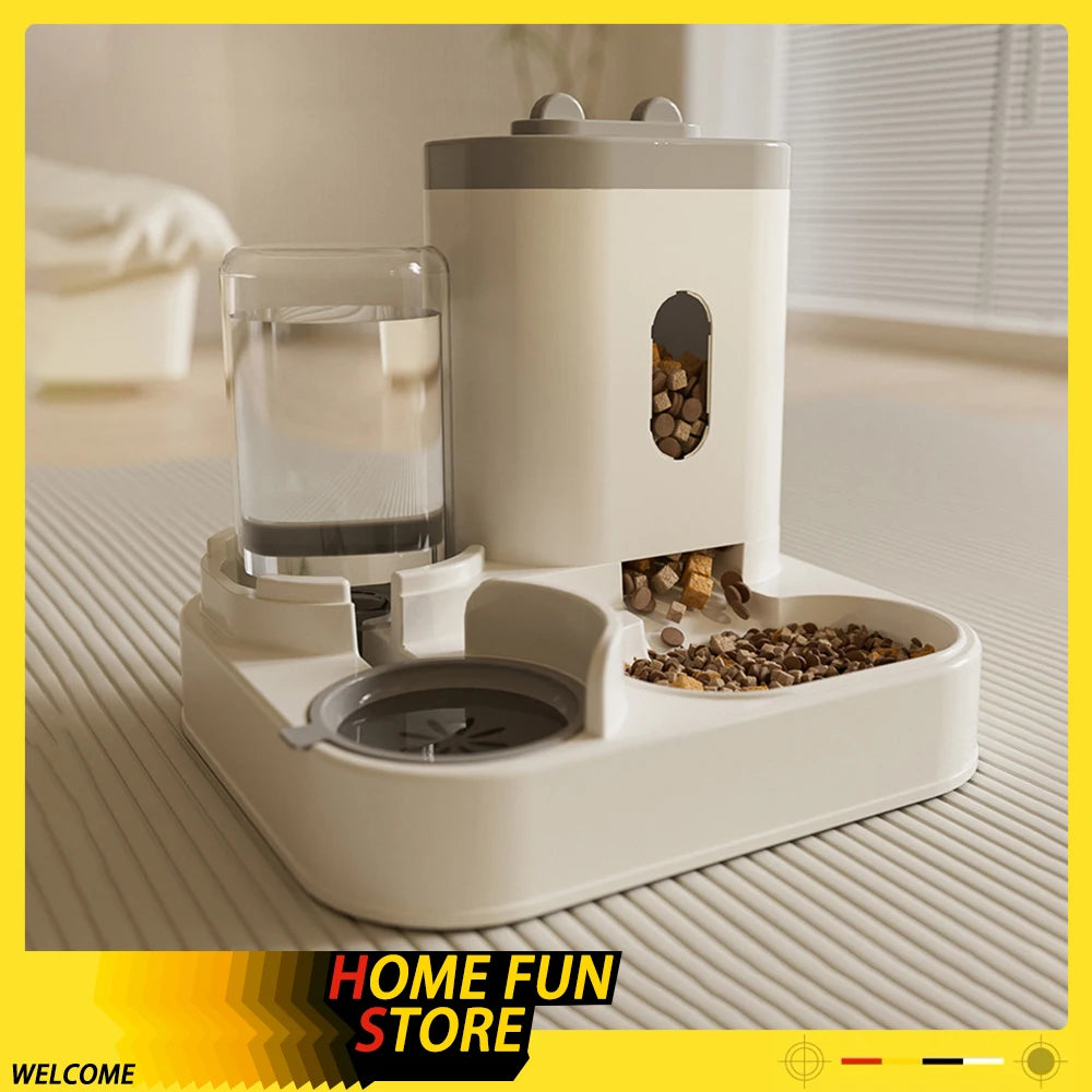 Automatic Pet Feeder With Water Fountain