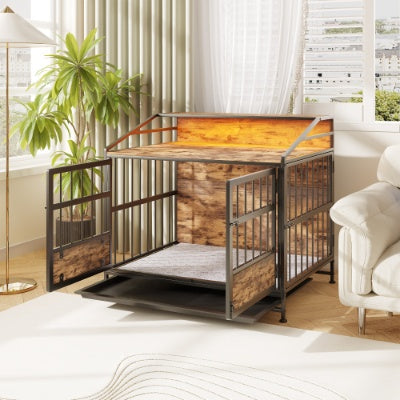Multi-function Furniture Style Dog Crates With Storage