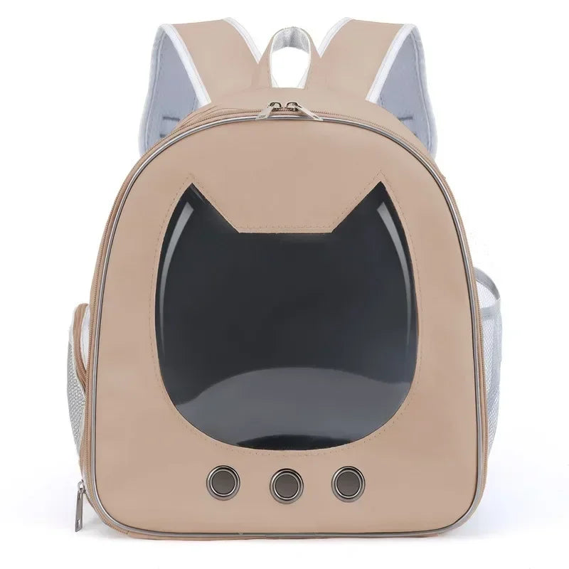 1 of 3  colors Breathable Pet Carrier Backpack Transparent Front and Shoulder Bag