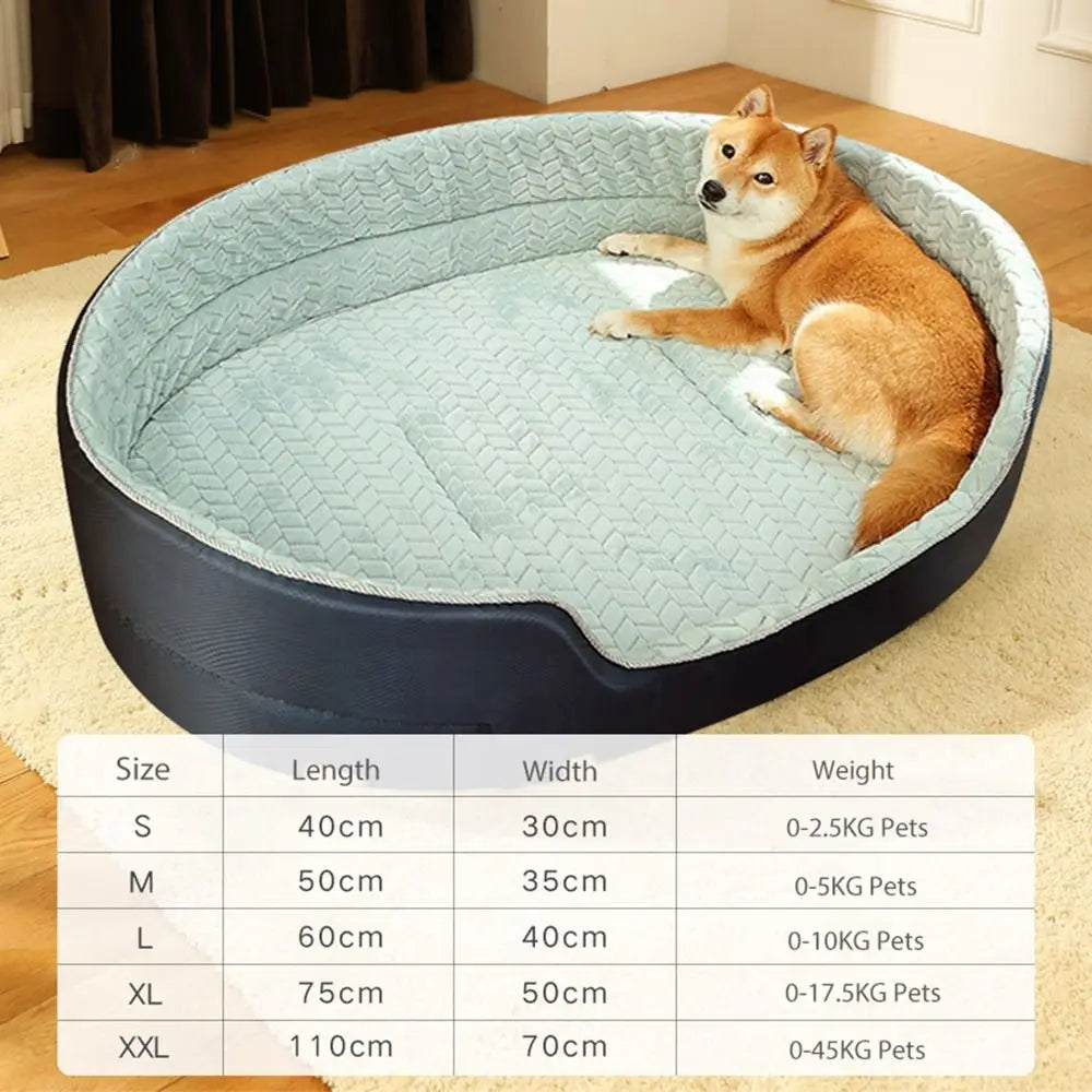 Warm Cushioned High Walled Waterproof Pet Bed