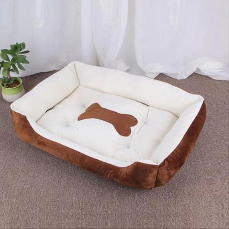 Pet Bed Soft Fleece Bone Design