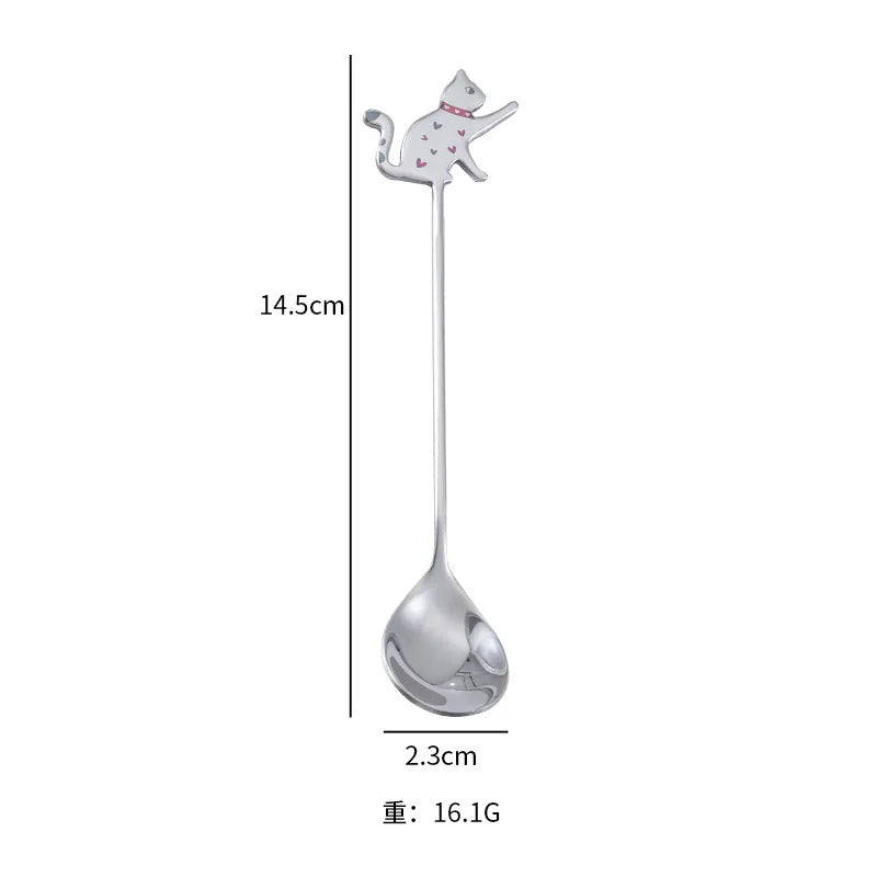 Cute Stainless Steel Cat Shape Teaspoon