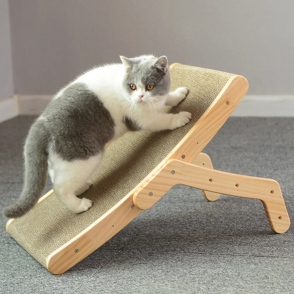 3 In 1 Wooden Cat Scratcher Board and Bed - Love My Pet