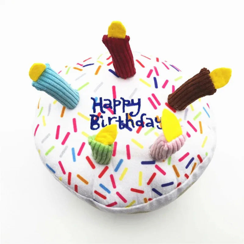 Dog Toy Cute Squeaky Birthday Cake, Bone Etc