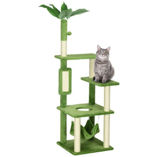 Cat Tree For Indoor Cats With Scratching Post, Platforms, Play Ball And Anti-tipping Device