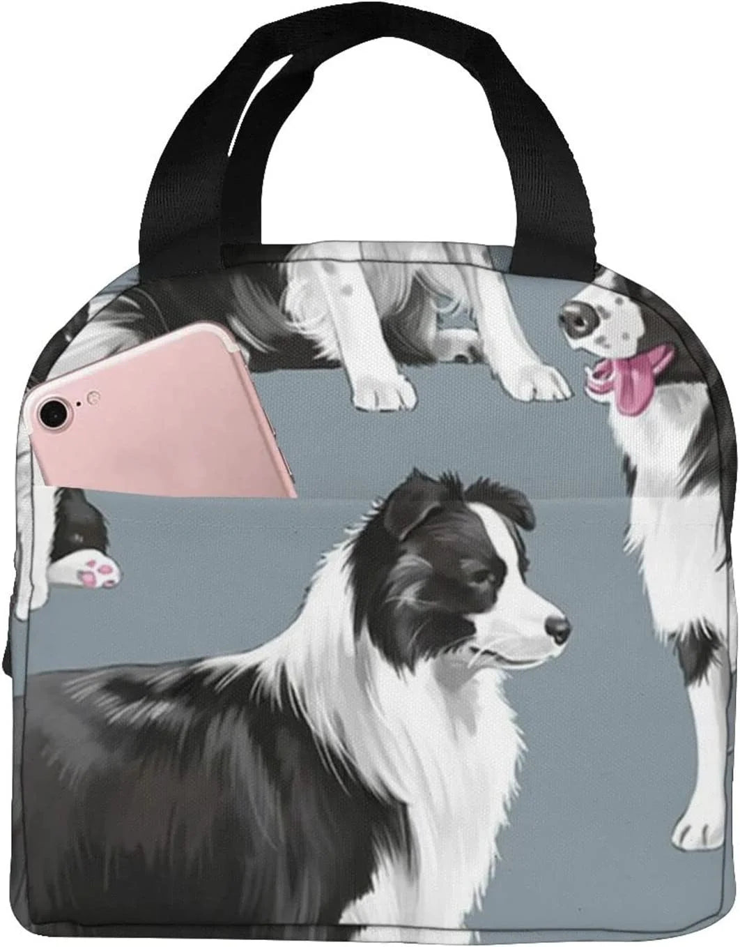 Border Collie Insulated Lunch Bag Many Designs