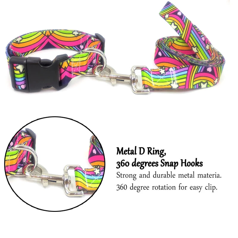 12 Styles of Bohemian Personalized Pet Collars and Leash Set