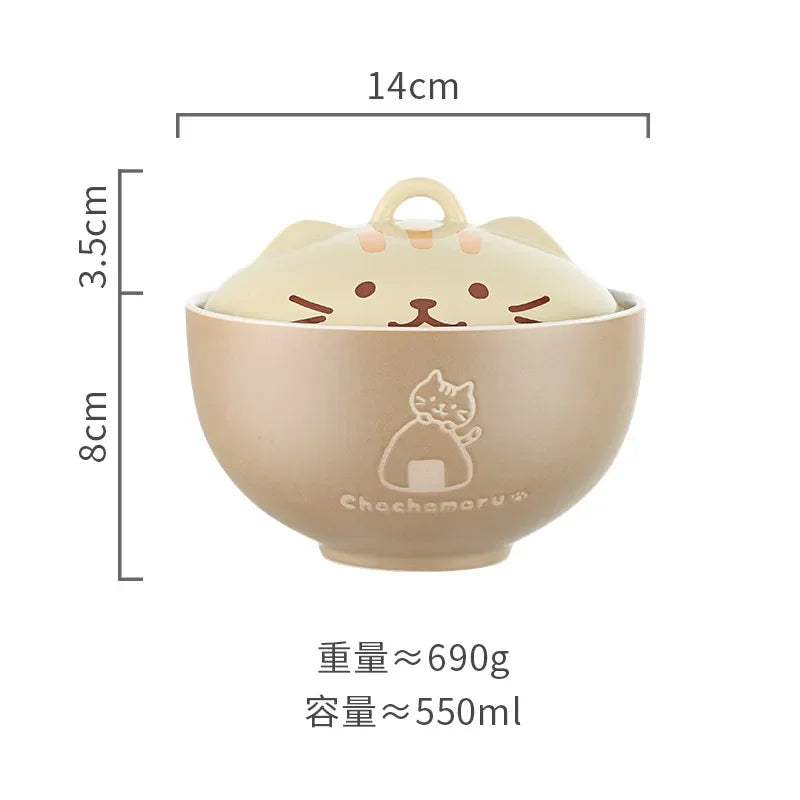 Cartoon Cat Ceramic Bowls