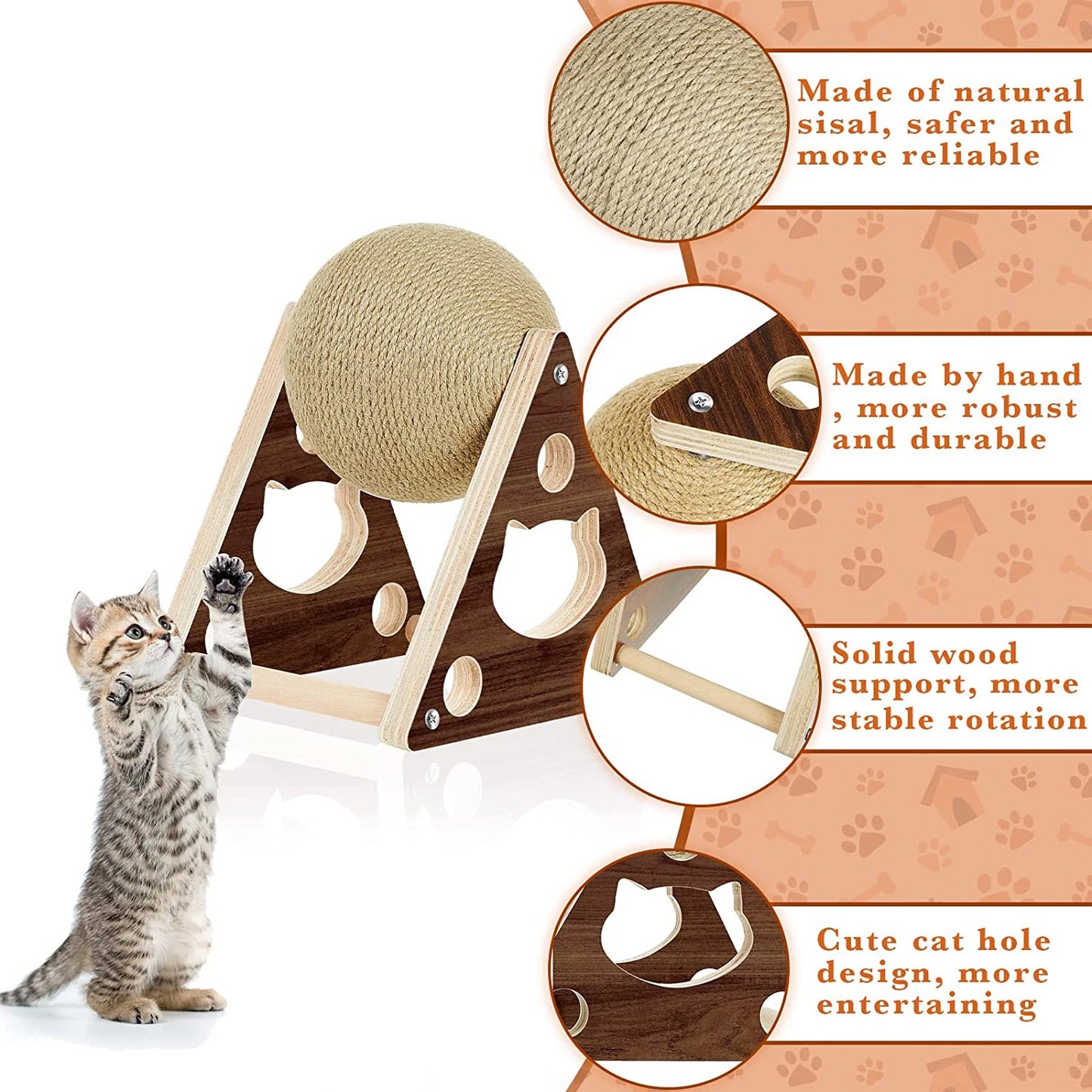 Cat Scratcher Toy Sisal Scratching Ball