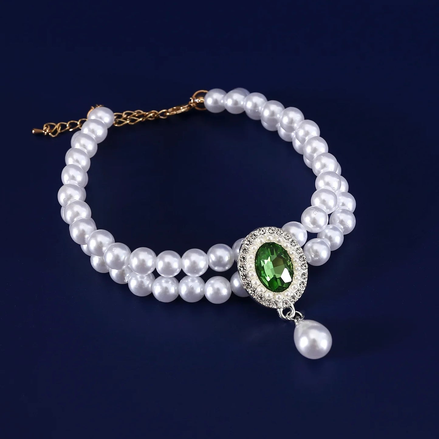 Adjustable Luxury Pet Pearl Necklace