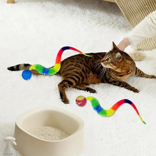 3pcs Interactive Cat Toy, Ball With Colorful Caterpillar