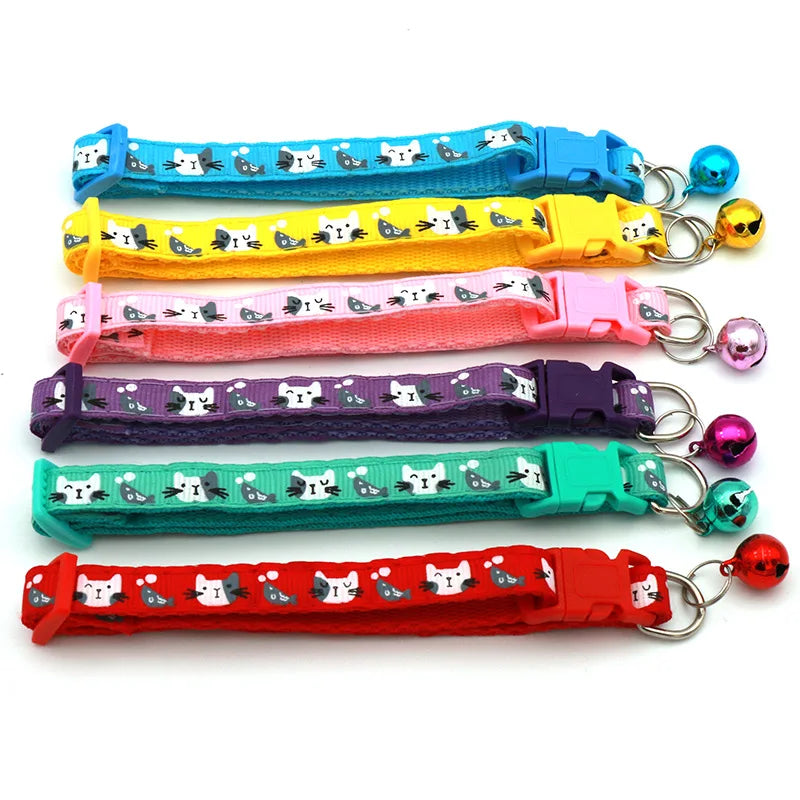 Colorful Cats Pattern Adjustable Collars
