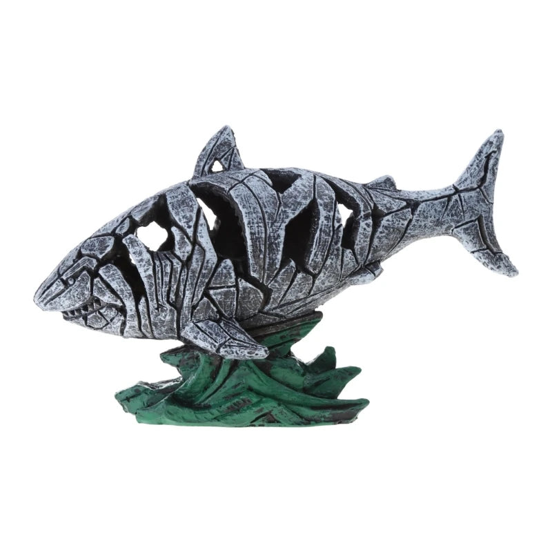 Resin Shark Statue Sculpture for Fish Tank