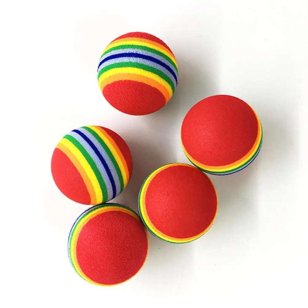 Colorful Pet Rainbow Foam Fetch Balls