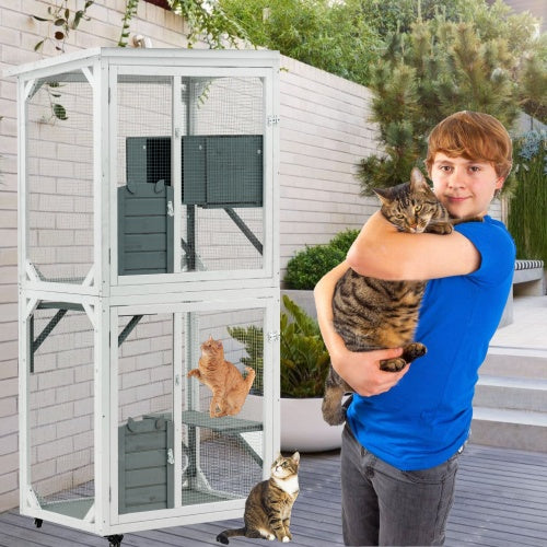 Cat Pet Climbing Outdoor Cage With Large Space