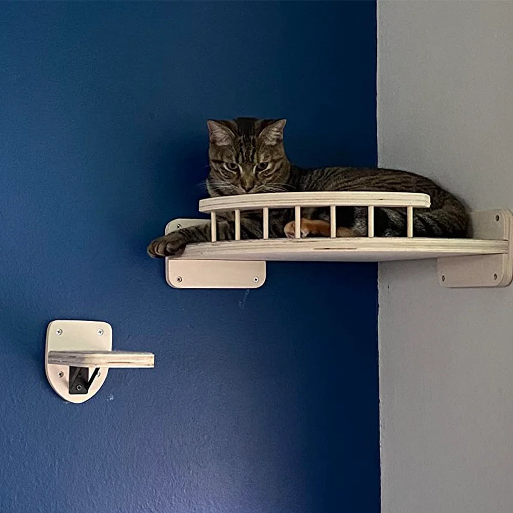 Cat Wall Mounted Climbing Ladder,  Steps and Jumping Platform