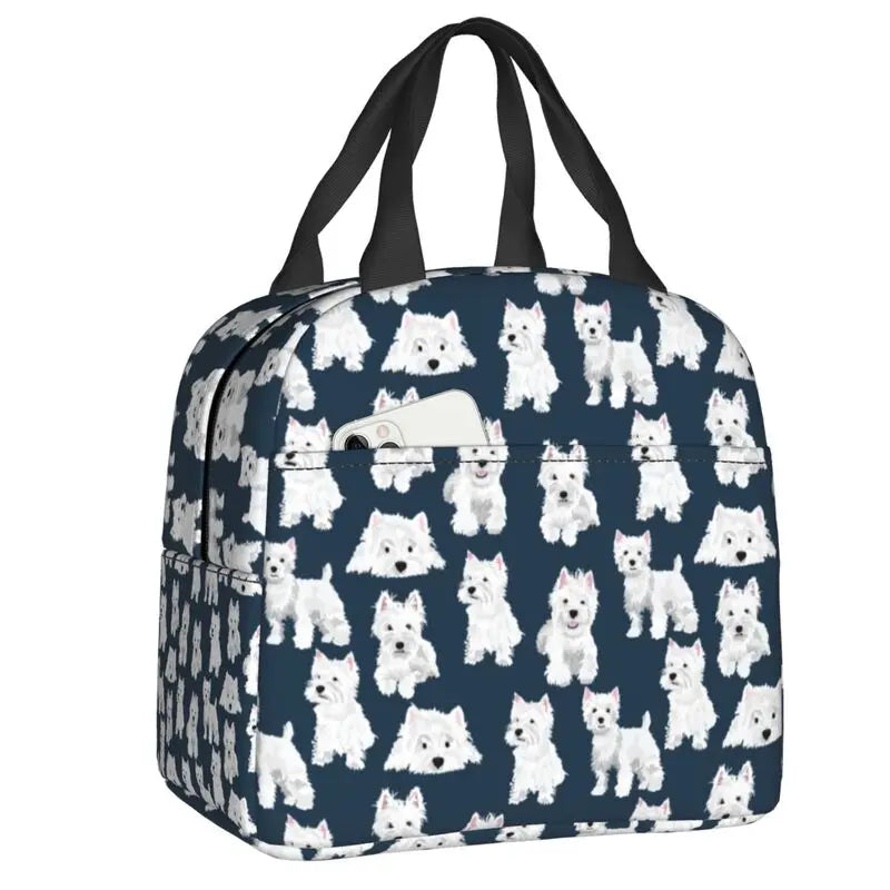 West Highland White Terrier Dog Thermal Insulated Lunch Bag