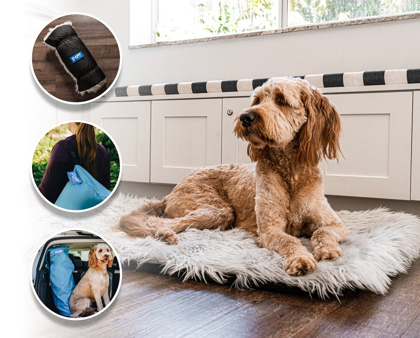 PupRug by Paw.com® Portable Orthopedic Dog Bed - Grey