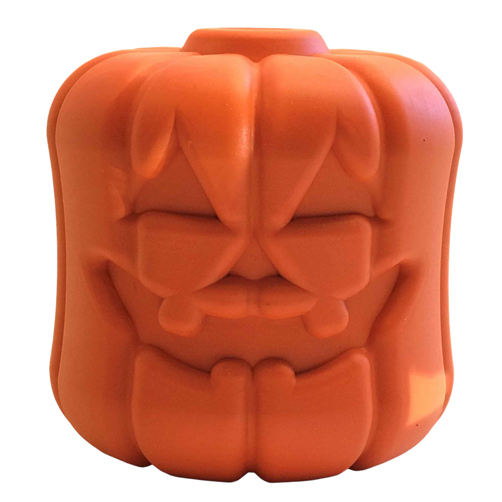 Jack O' Lantern eDispener Durable Rubber Chew Toy & Treat Dispenser