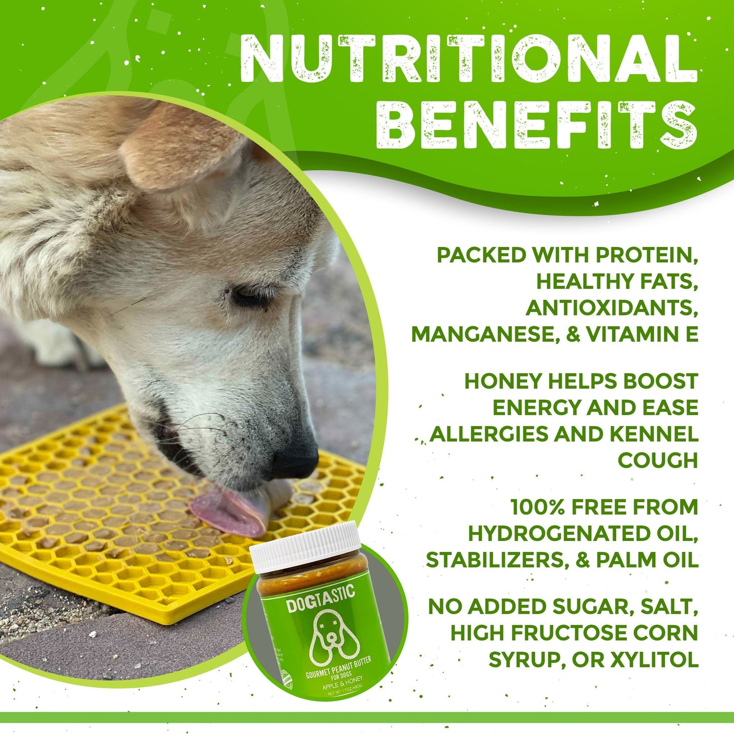 Dogtastic Gourmet Peanut Butter for Dogs - Pumpkin & Flax Seed Flavor - 25% off