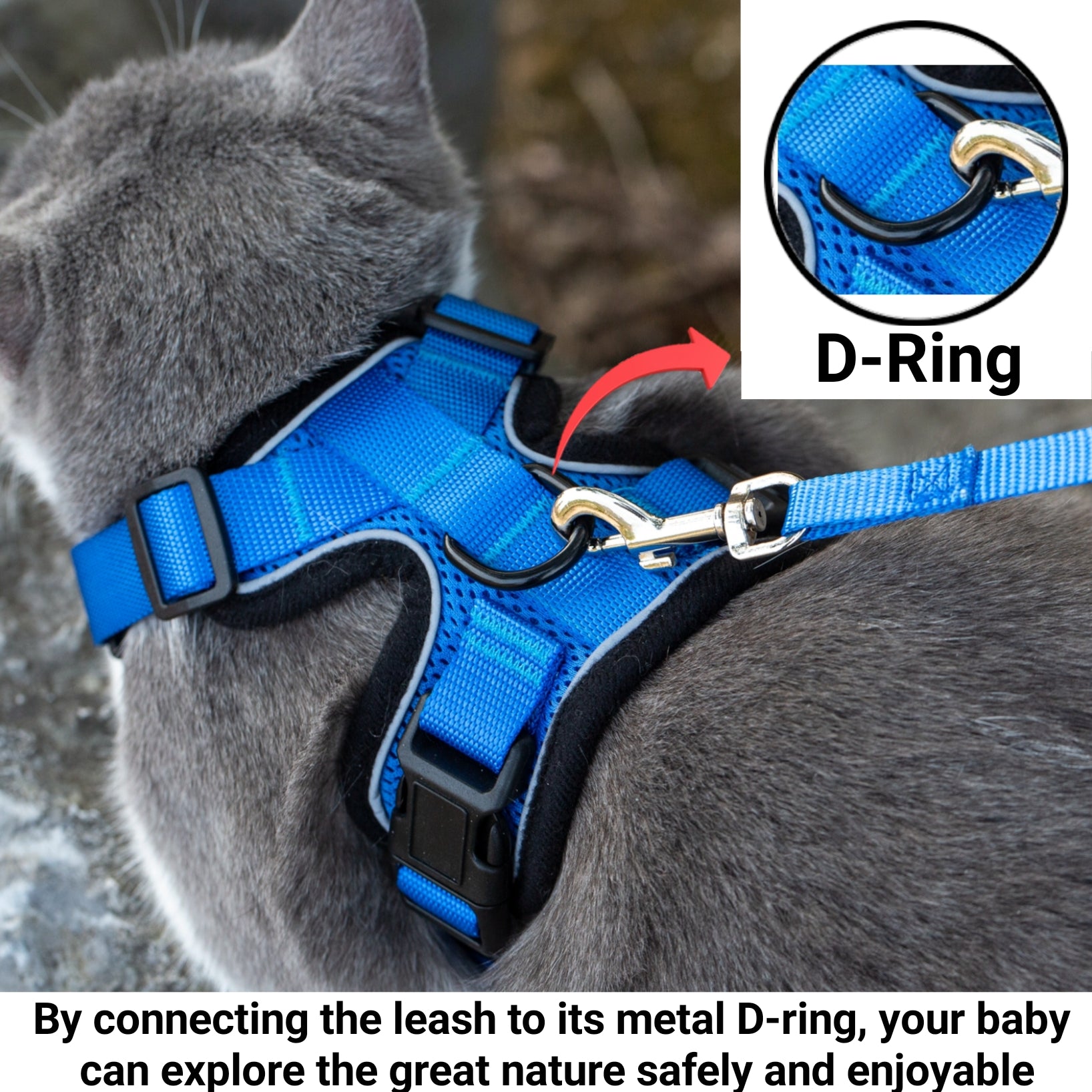 Mr. Peanut's PurrTrek Reflective Cat Harness with Matching Leash
