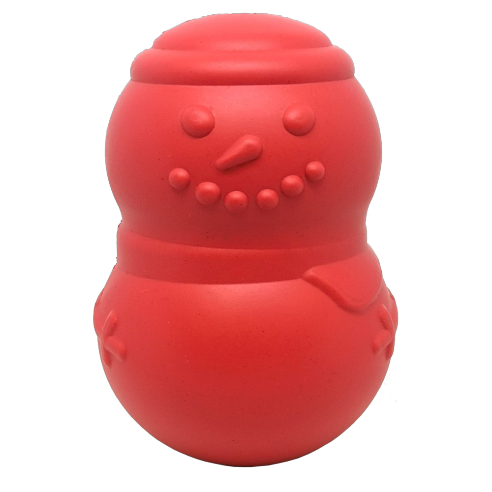 Snowman eDispenser Durable Rubber Chew Toy & Treat Dispenser
