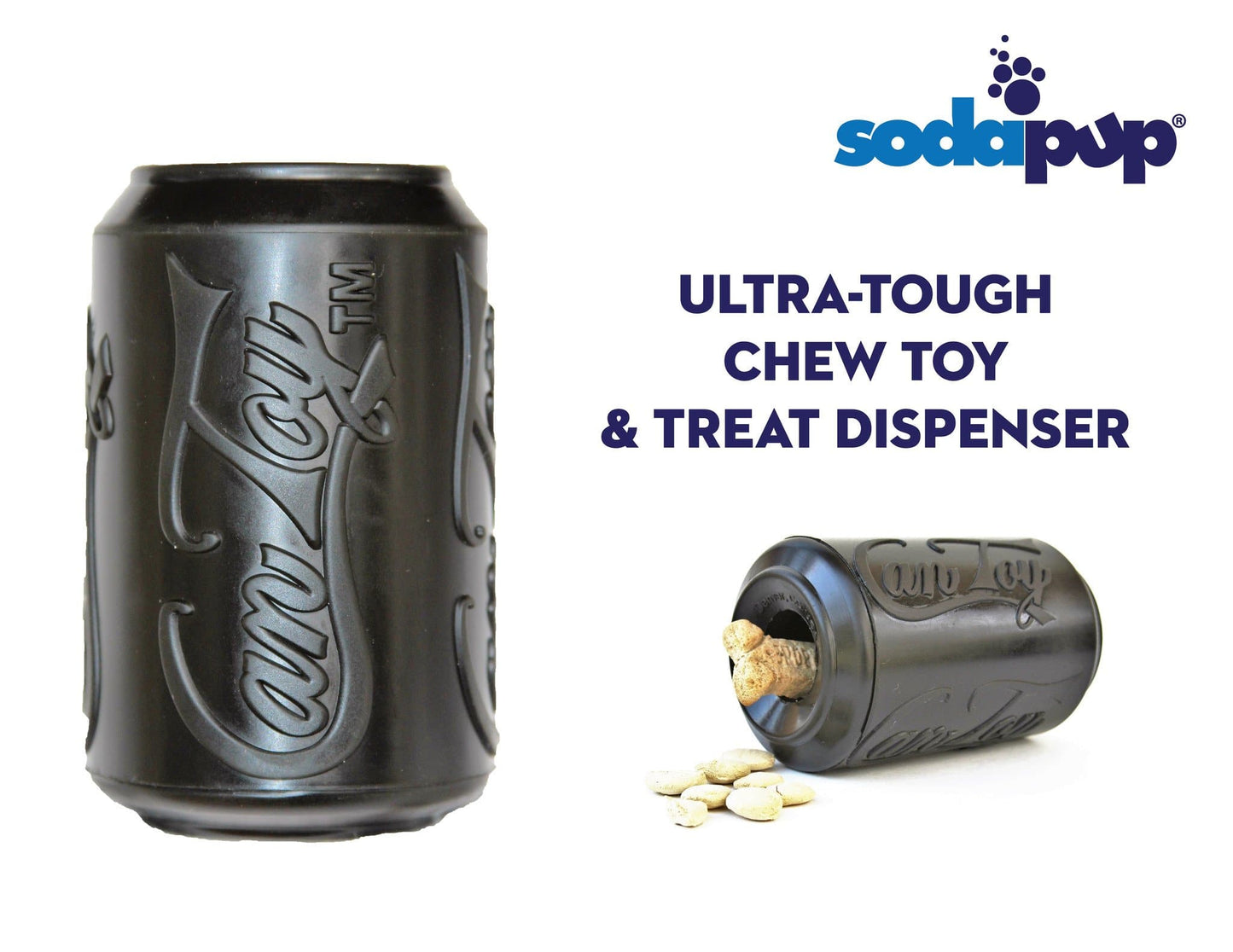 SP Magnum Can Toy eDispenser Ultra Durable Rubber Chew Toy & Treat Dispenser - Power Chewers