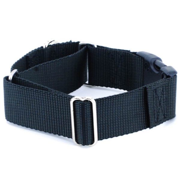 Nylon Buckle Martingale Dog Collars 1.5″ (Multiple Color Options)